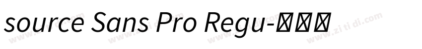 source Sans Pro Regu字体转换
